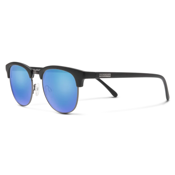 Matte Black + Polarized Blue Mirror Lens