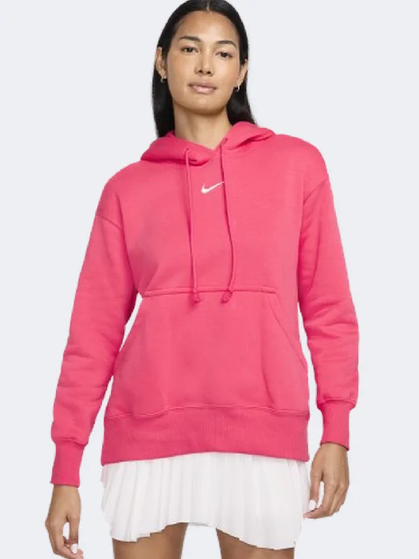 Nike Sportswear Phoenix Fleece Women Lifestyle Hoody Aster Pink/Sail