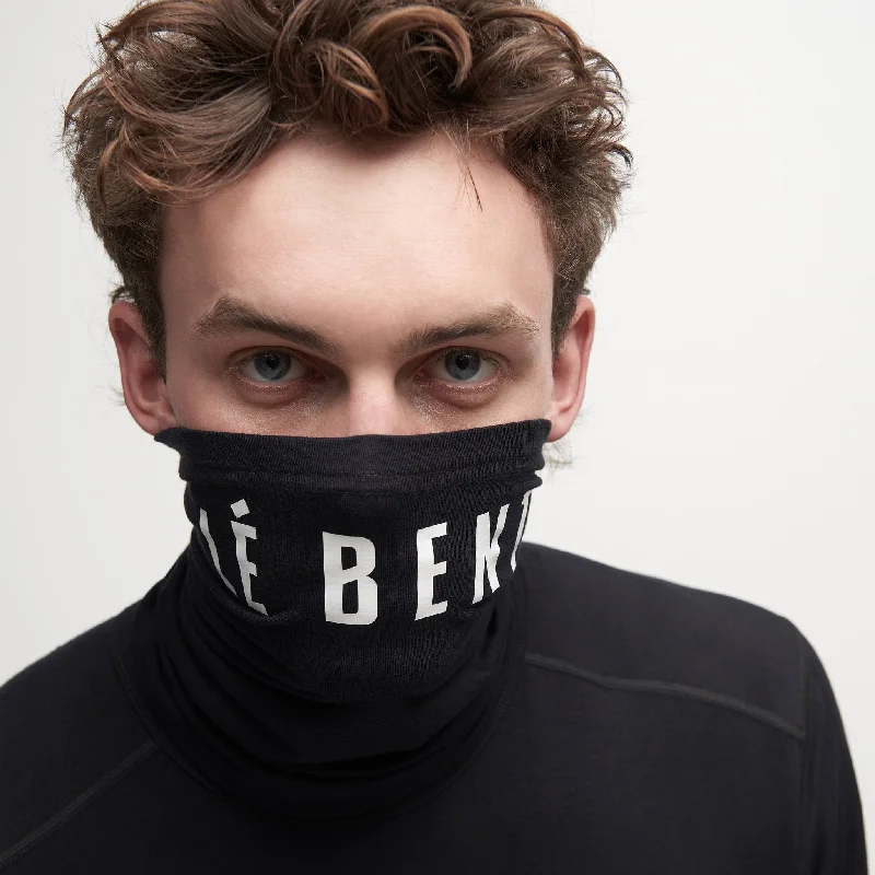 Le Bent Logo Lightweight Neck Gaiter Black / White