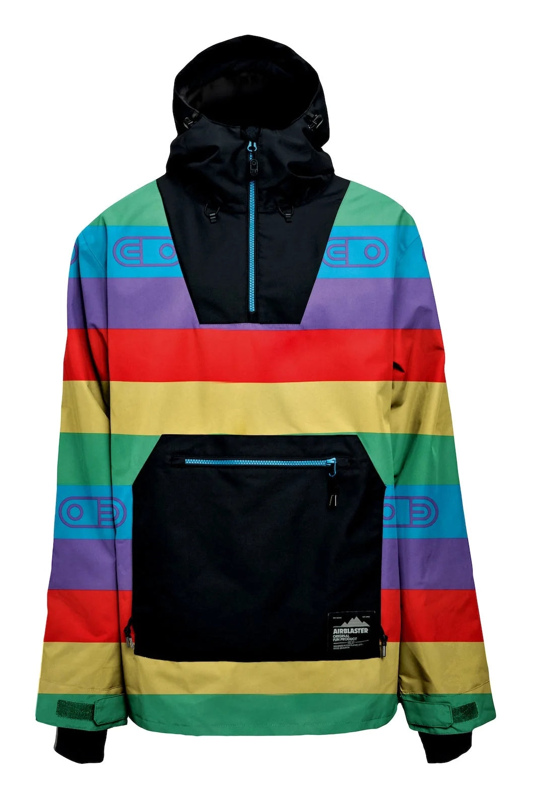 Airblaster Freedom Pull Over Jacket Mens 2024 Rainbow Stripe