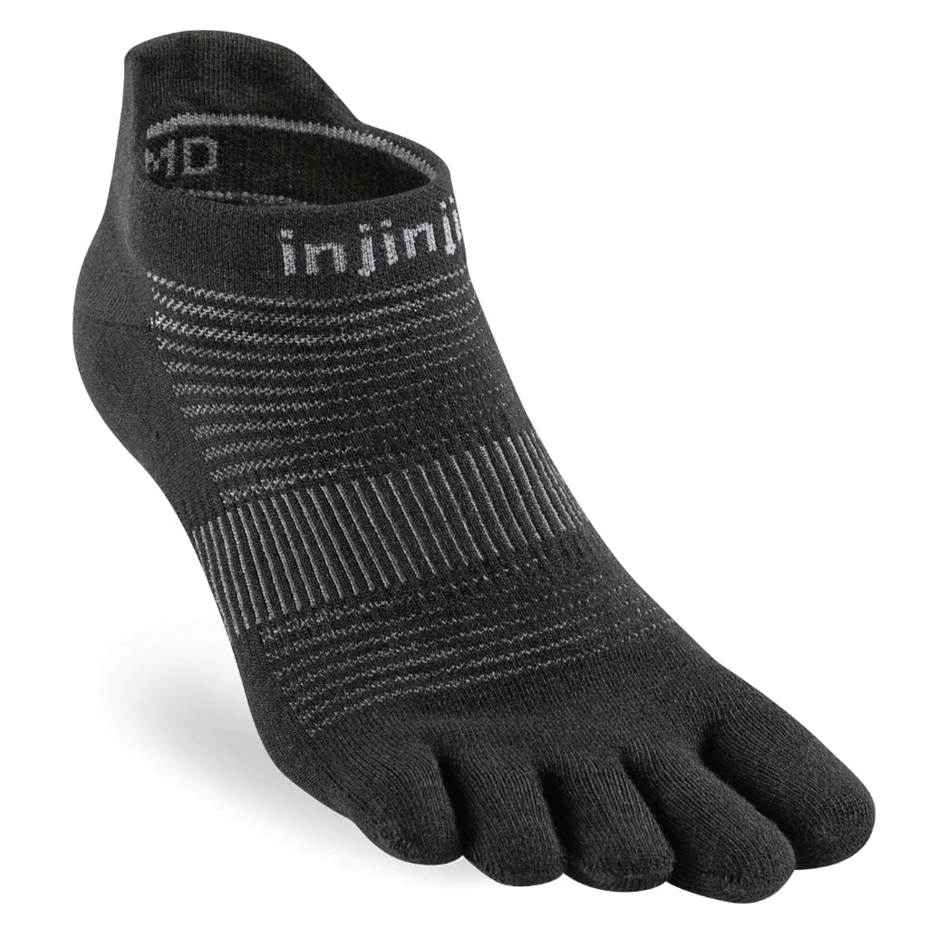 Injinji Run Original Weight No Show Black