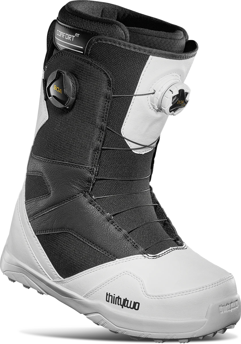 Thirtytwo STW Double Boa Snowboard Boots Mens 2024 White / Black