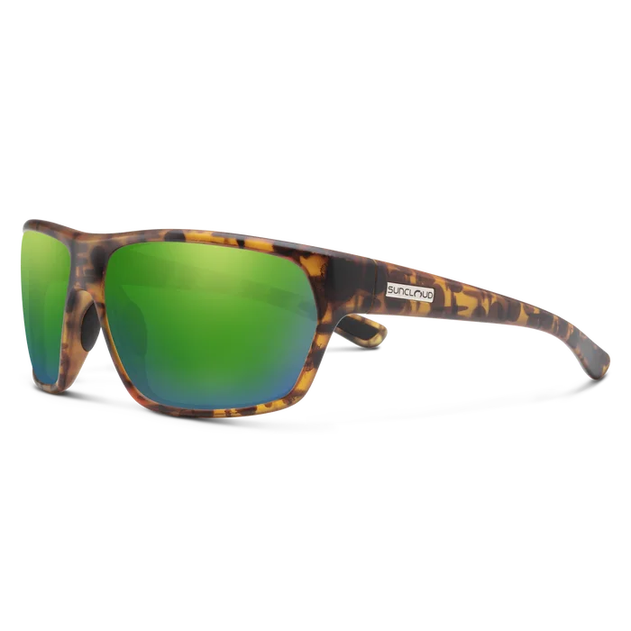 Matte Tortoise + Polarized Green Mirror Lens