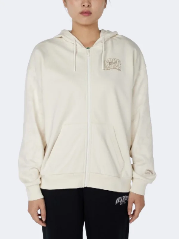 Anta Sports Club Women Lifestyle Hoody Off White