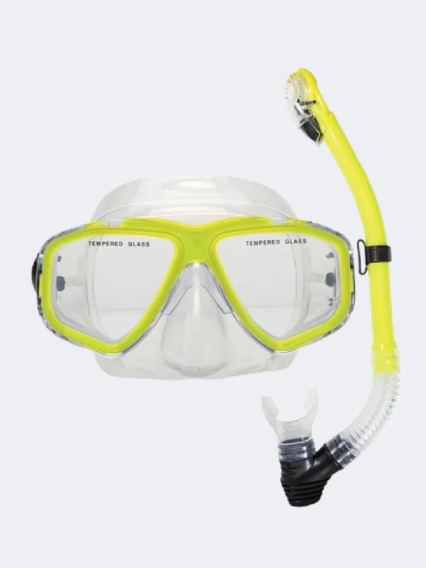 Xs Scuba Oceanways Caribbean Combo Unisex Diving Mask Yellow