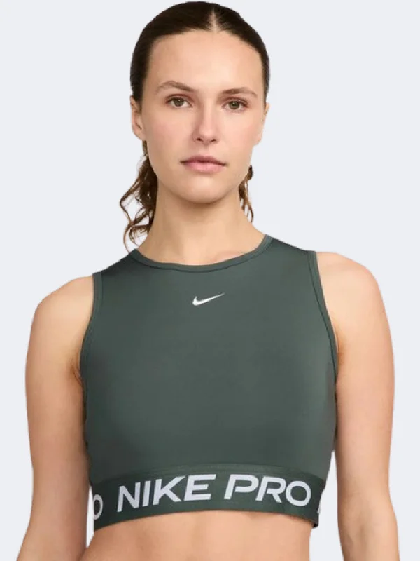 Nike Pro Df 365 Women Training Tank Vintage Green/White