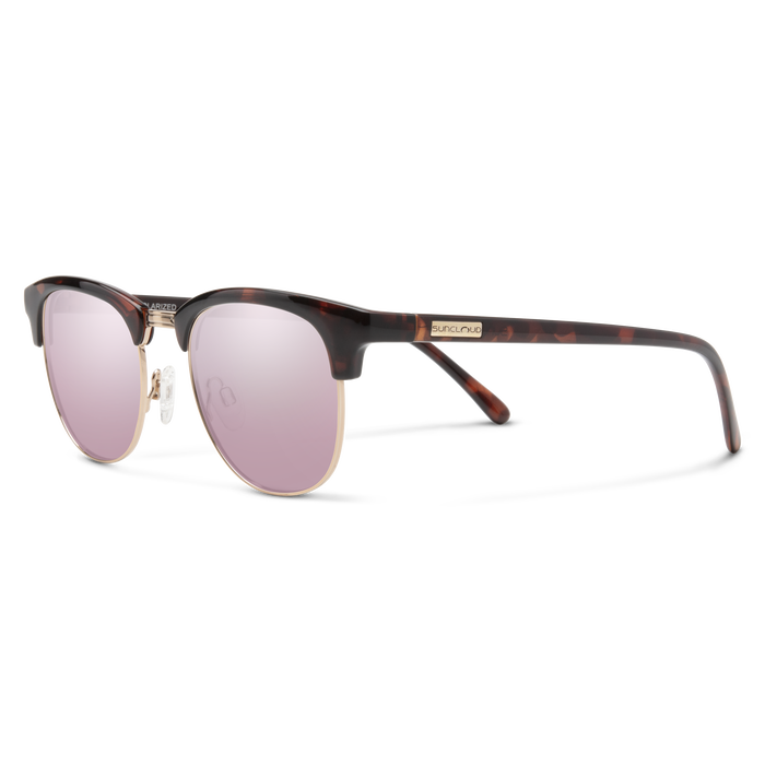 Tortoise + Polarized Pink Gold Mirror Lens