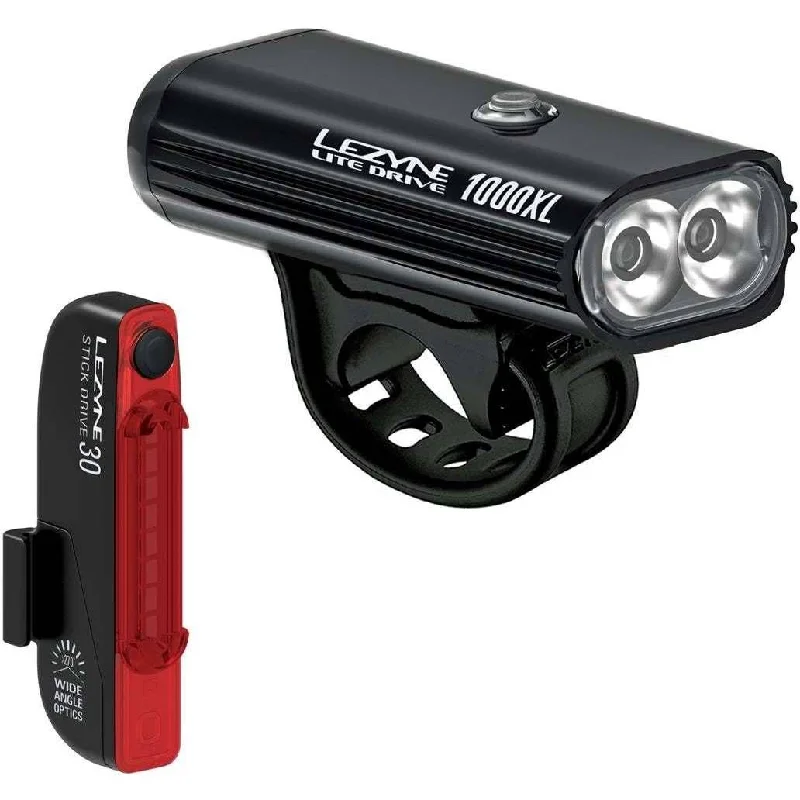 LEZYNE LITE DRIVE 1000 XL + STICK DRIVE PAIR LIGHT SET