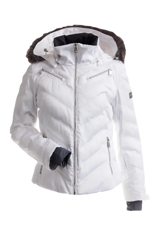 Nils Innsbruck Faux Fur Jacket Womens 2025 White