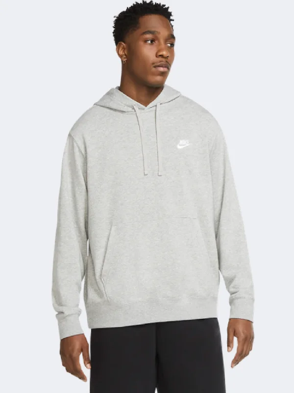 Nike Sportswear Club Men Lifestyle Hoody Grey Heather/ White