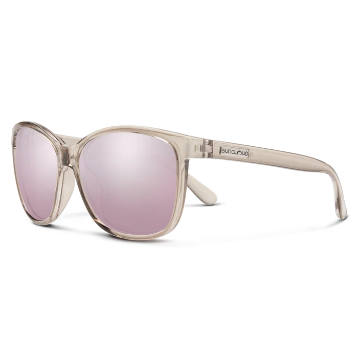 Transparent Taupe + Polarized Pink Gold Mirror Lens