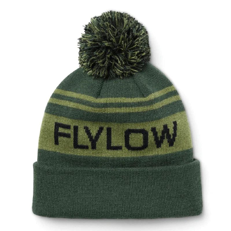 Flylow OG Pom Beanie Pine/Moss/Black