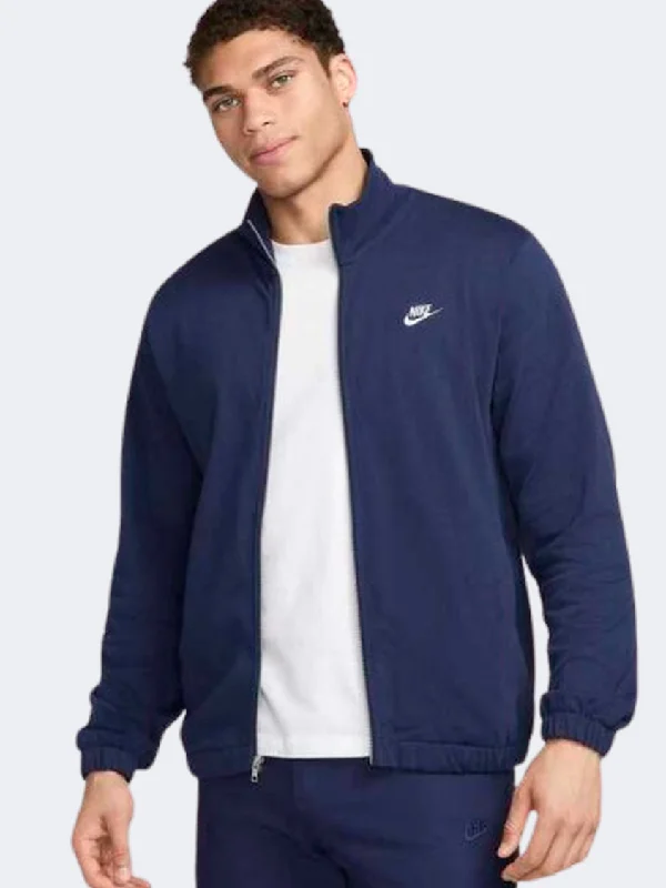 Nike Club Knit Men Lifestyle Jacket Navy/White