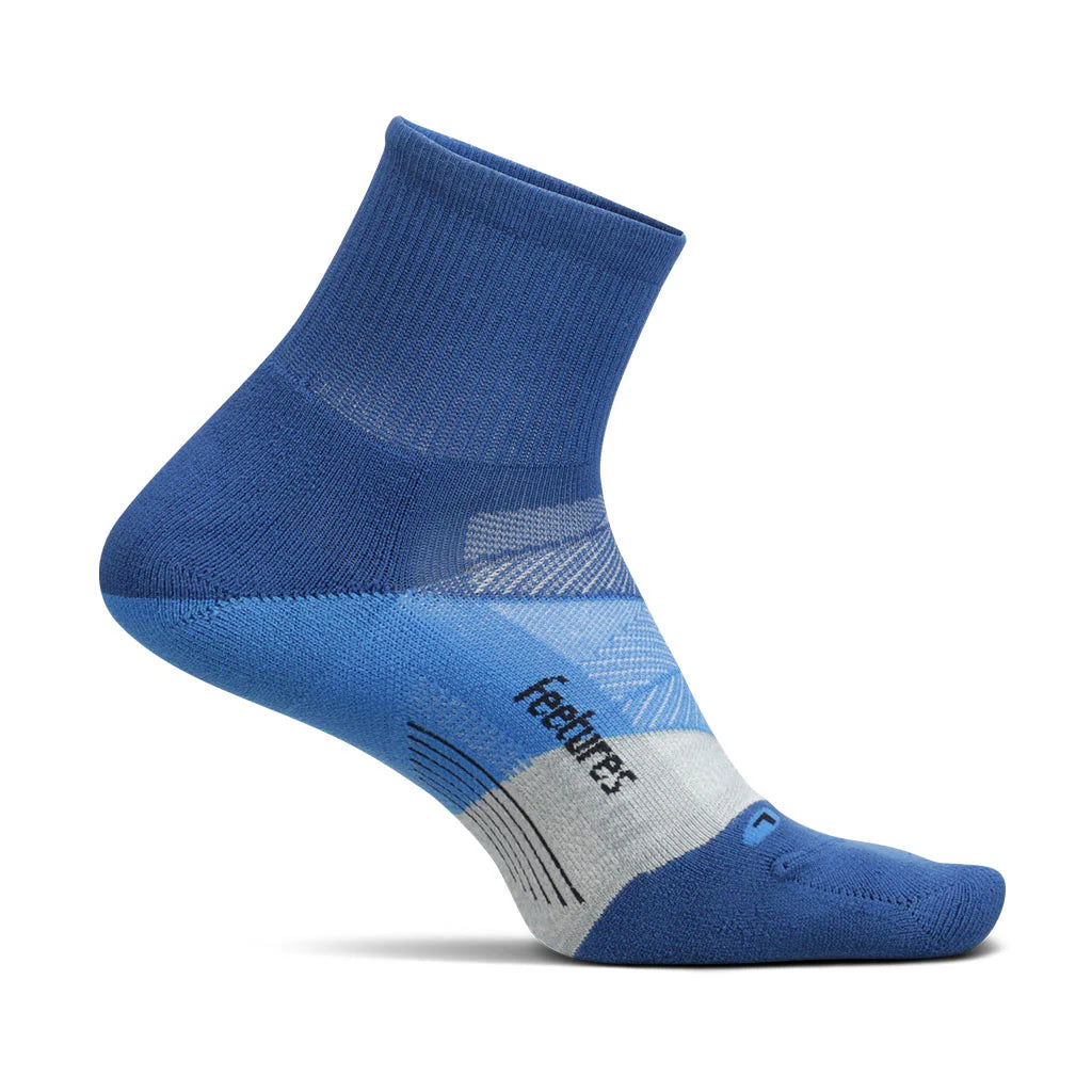 Feetures Elite Light Cushion Quarter Socks Buckle up Blue