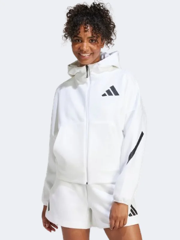 Adidas Z N E Women Sportswear Hoody White