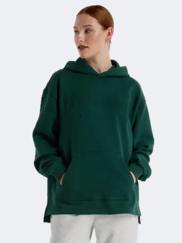 New Balance Embossed Graphic Women Lifestyle Hoody Nightwatch Green