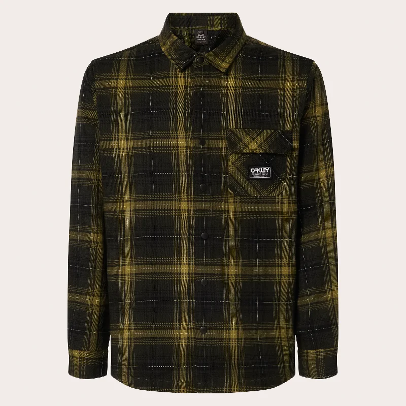 Oakley Butter Flannel Shirt Mens 2025 Black / Fern Check